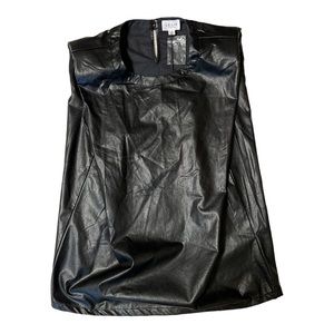 Lelis Collection‎ Womens Small Black Faux Leather Top NWT